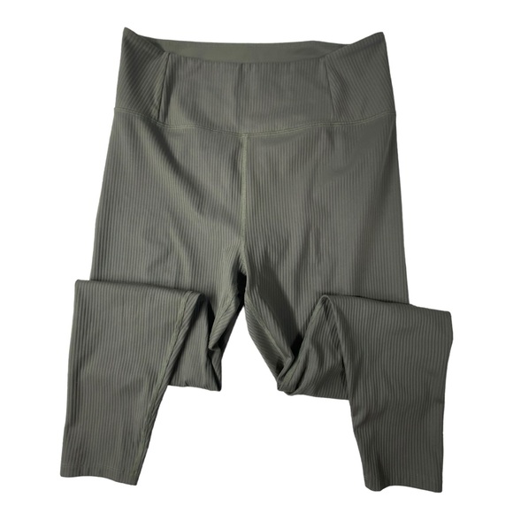 Girlfriend Collective Cypress Green Ribbed Compressive Leggings - Picture 3 of 6